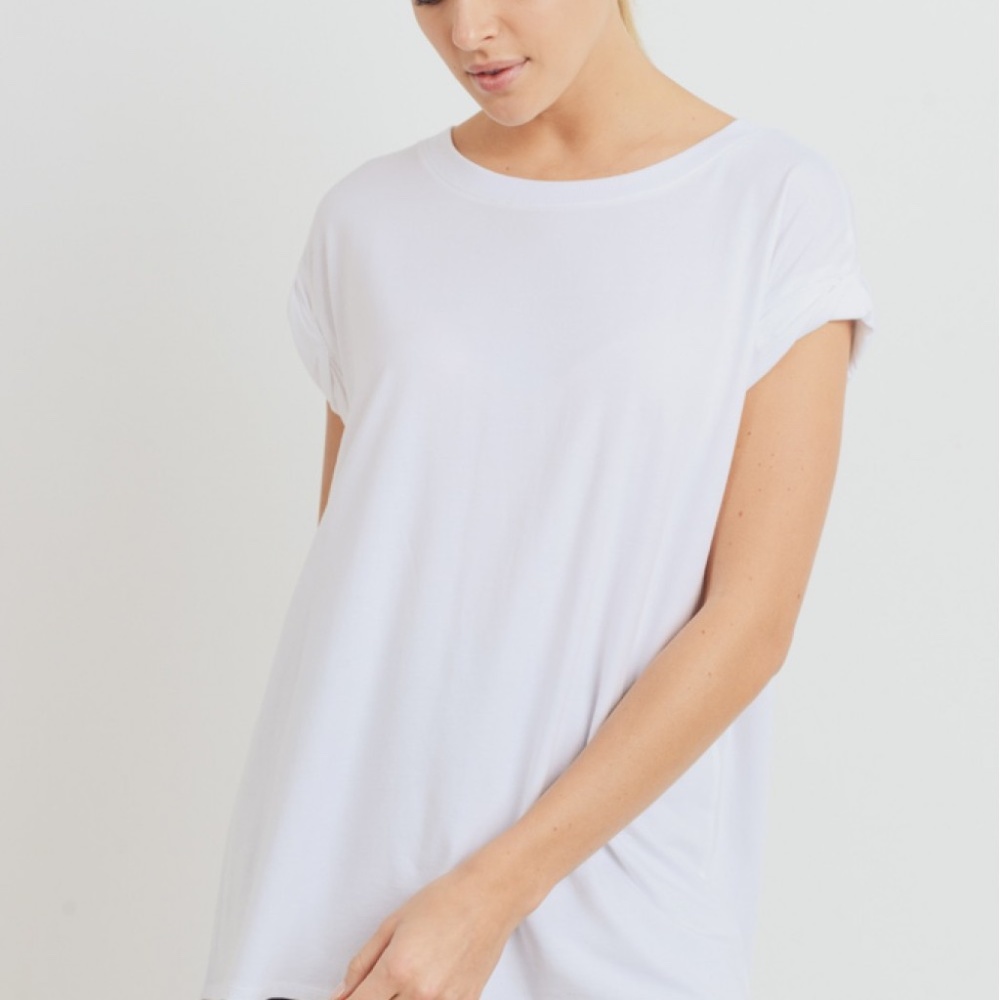 Essential Cap-Sleeve Solid Athleisure Flow Top